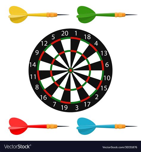 Classic dart board target Royalty Free Vector Image