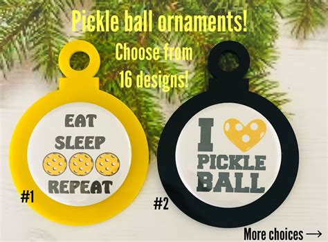 Pickleball Holiday Ornaments Pickleball Christmas Ornaments - Etsy