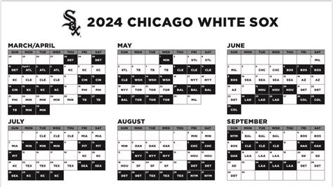 White Sox Schedule 2024 Printable - Fanya Jemimah