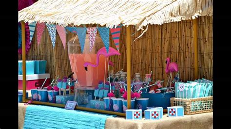 Pool party themed decorating ideas - YouTube