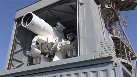 Laser Weapon System (LaWS) demonstration aboard USS Ponce - YouTube