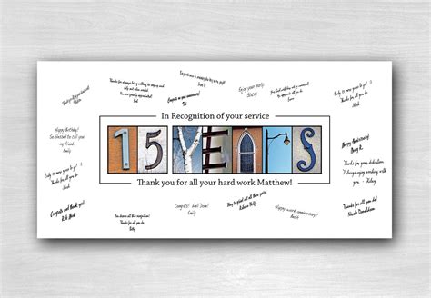 15 Year Work Anniversary Gift Personalized Employee - Etsy