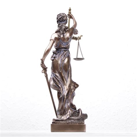 Lady Justice Statue of Justitia (Bronze Sculpture) Greek Roman museum ...