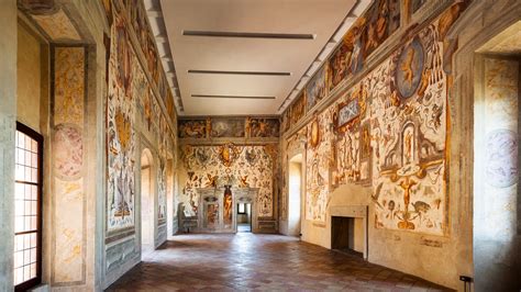 The Castle of Torrechiara (Parma, Italy), the fortress with a frescoed ...