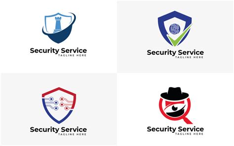 Security services logo design collection template