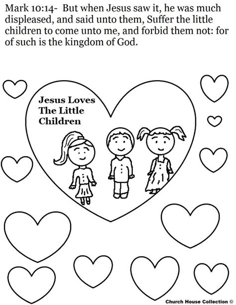 jesus loves the little children coloring page - Clip Art Library