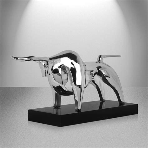 Modern Bull Sculpture // Chrome - CLEARANCE: Art - Touch of Modern