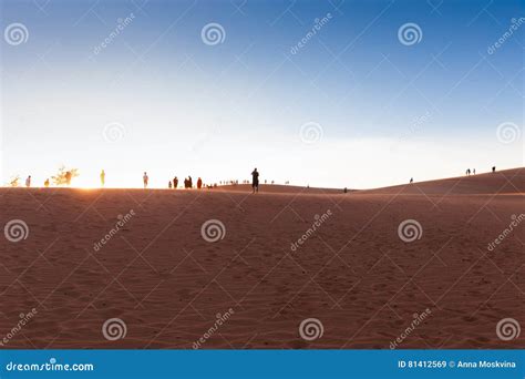 Red Sand Dunes in Mui Ne Villiage, Vietnam Stock Image - Image of ...