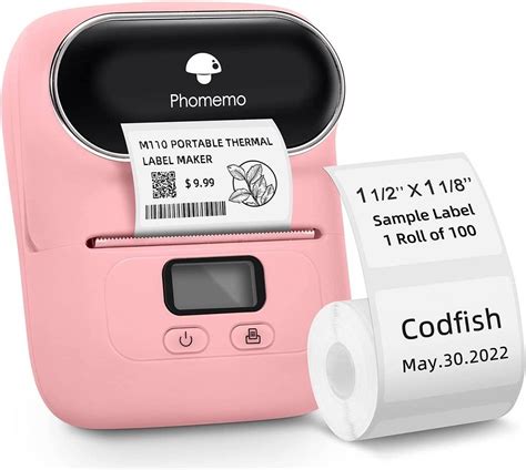 PHOMEMO M110 Portable Thermal Label Printer, Bluetooth Label Maker Machine, OCR Function ...