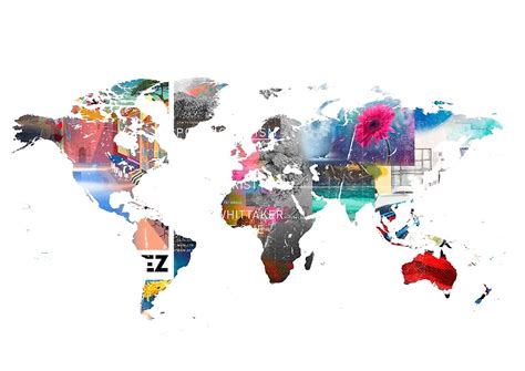 "World map collage" by Pranatheory | Redbubble