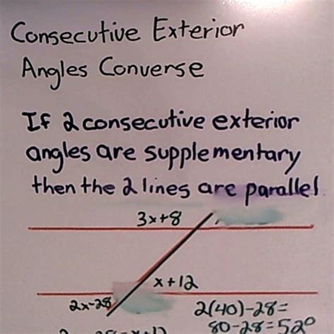 Consecutive-Exterior Angles Converse Tutorial | Sophia Learning