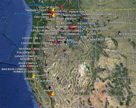 Map of wildfires in the West - Wildfire Today