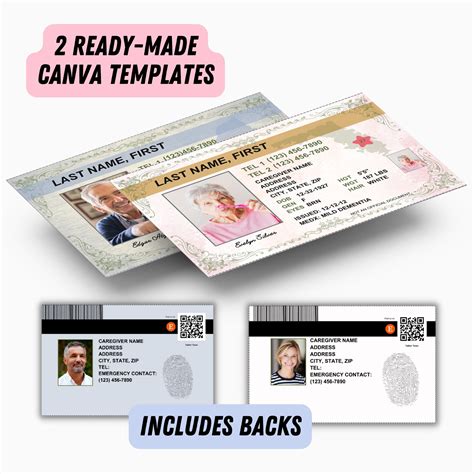 Senior ID Card TEMPLATE Identification Cards Design a Realistic I.D. Card for Seniors, Special ...