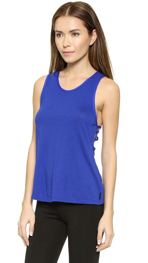 Lyst - Koral Activewear Web Sleevless Top in Blue