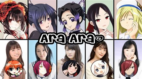 Top Ara Ara Voice Actors & Same Voice in Anime Characters Roles | あらあら ...