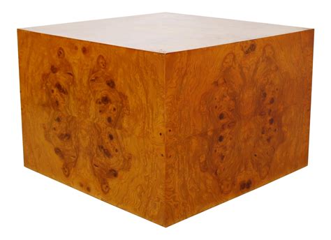 Mid Century Modern Milo Baughman Thayer Coggin Burl Wood Cube Coffee Table | Cube coffee table ...