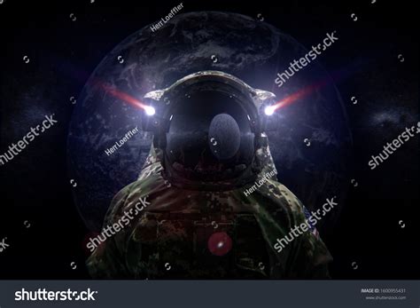 Space Force Soldier Camouflage Suit Planet Stock Illustration ...