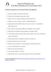 15 Essential Preschool Teacher Interview Questions - Ready to Answer?