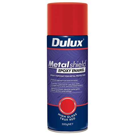 Dulux Metalshield 300g High Gloss True Red Epoxy Enamel Spray Paint