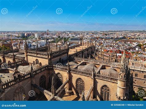 Cathedral La Giralda At Sevilla Spain Stock Photo - Image of ...