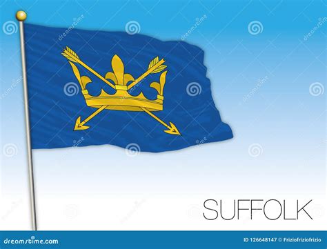 Suffolk Flag, United Kingdom, County of UK Stock Vector - Illustration of nation, economy: 126648147