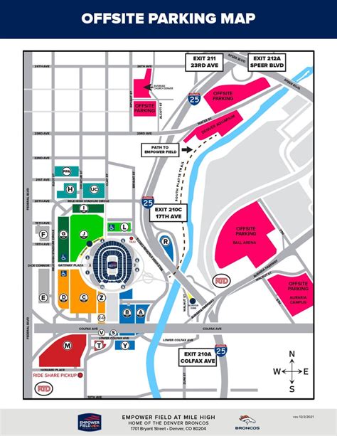 Empower Field at Mile High Parking 2024: Denver Broncos Stadium - SeatGraph