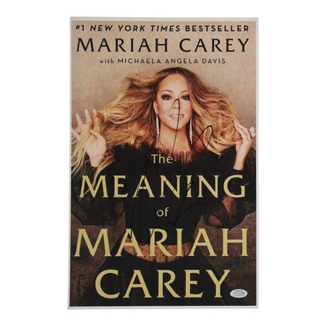 Mariah Carey Signed "The Meaning of Mariah Carey" 11x17 Photo (ACOA ...