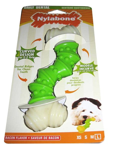 Nylabone Daily Dental Dog Chew, Curved Design, Dental Ridges for Clean ...