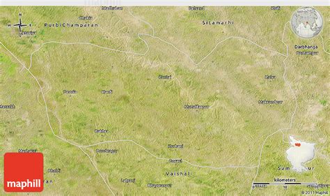 Satellite 3D Map of Muzaffarpur