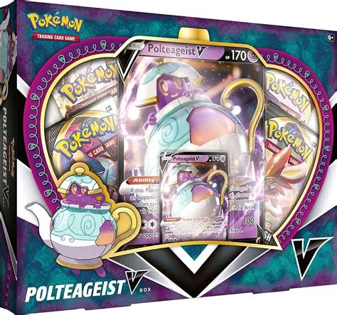 Pokemon Polteageist V Box 4 Booster Packs, Promo Card Oversize Card ...