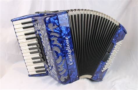 NEW Blue Castiglione Piano Accordion LMM 27 72