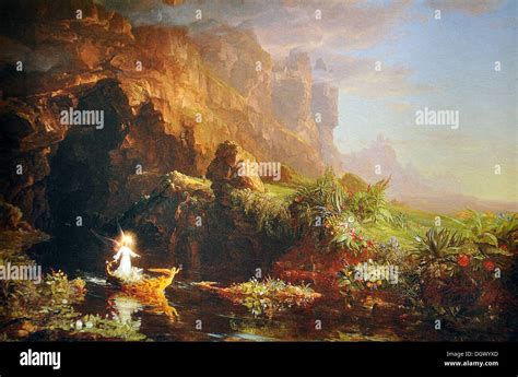 The Voyage of Life: Childhood - by Thomas Cole, 1842 Stock Photo - Alamy