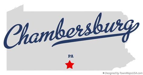 Map of Chambersburg, PA, Pennsylvania