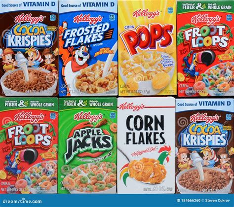 Kellogg`s Cereals editorial image. Image of apple, flakes - 184666260