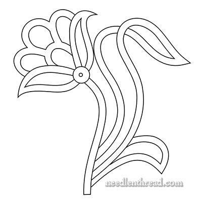 Free Hand Embroidery Pattern: Openwork Flower | Hand embroidery pattern, Embroidery patterns ...