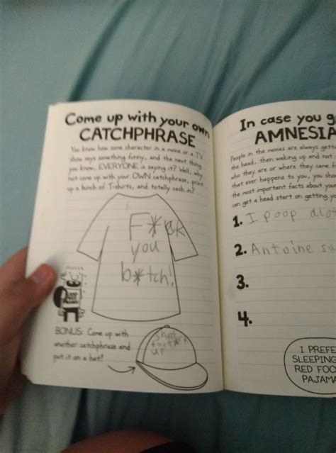 I found my Diary of a Wimpy Kid do it yourself book from a while ago ...