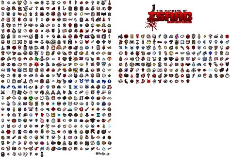 The Spriters Resource - Full Sheet View - The Binding of Isaac: Rebirth - Items (Repentance)