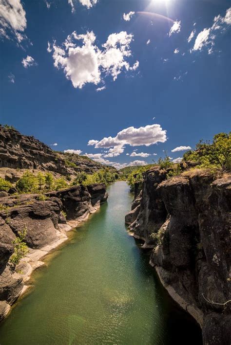 Tranquil Nature Scene of Lake Under Blue Sky Stock Image - Image of ...