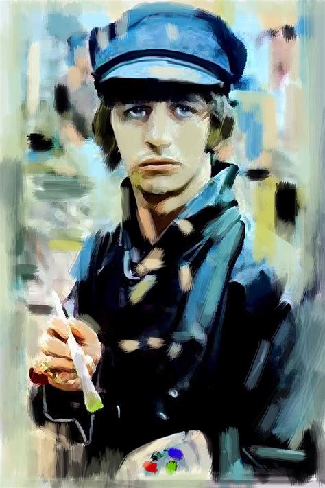 The Painted Heart Ringo Starr Painting by Iconic Images Art Gallery David Pucciarelli | Fine Art ...