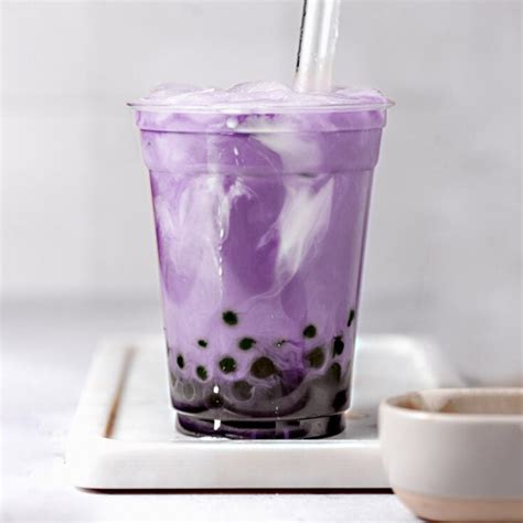 Taro Milk Bubble Tea with Real Taro or Powder