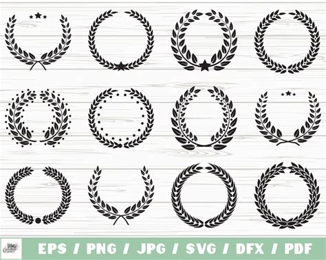 Laurel Wreath Bundle Svg Laurel Wreath Svg Laurel Wreath - Etsy