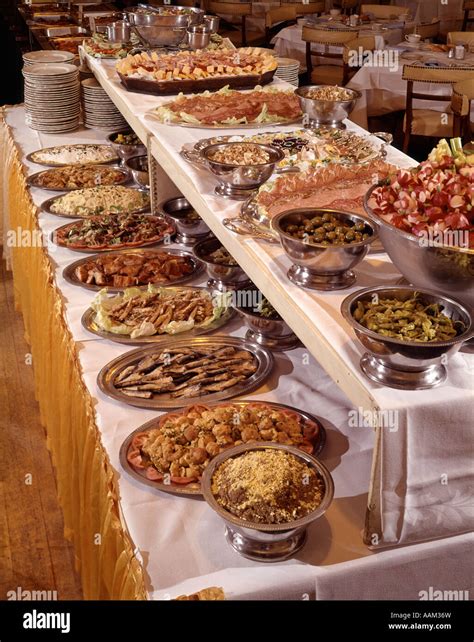 1960s BUFFET CATERING FOOD Stock Photo - Alamy