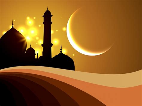 Free Vector | Abstract islamic background with silhouette