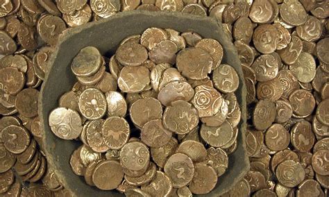 Largest-ever haul of Iron Age gold coins to go on display | Daily Mail ...