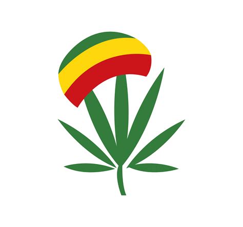 cannabis leaf with rasta hat 658507 Vector Art at Vecteezy