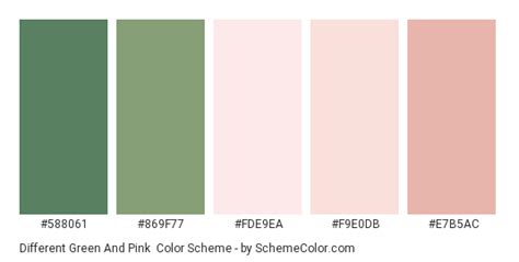 Color scheme palette image | Green color schemes, Pink color schemes ...