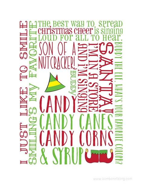 FREE ELF Printable Cards and Decor - Bombshell Bling | Elf christmas ...