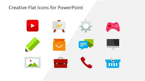 Creative Business Flat Icons for PowerPoint - SlideModel