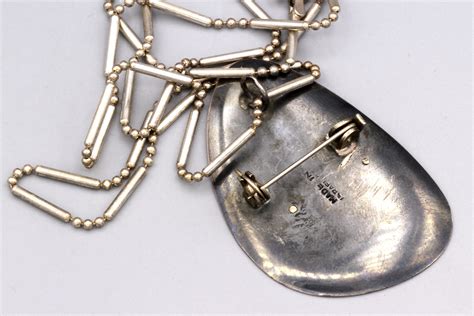 Modernist Israel Pendant Necklace, Vintage 70s Jewelry, Mid Century ...