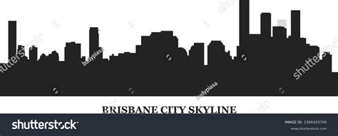 Brisbane City Skyline Silhouette Australia Skyscraper Stock Vector ...